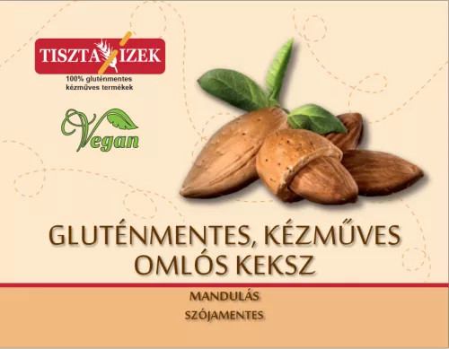 Tiszta Ízek glutén-és cukormentes mandulás keksz 180 g